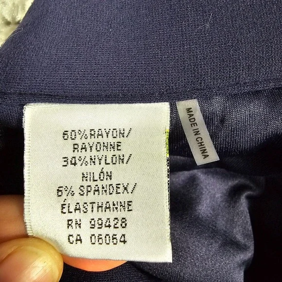 Bugatchi Chino Pants Men's 38 Navy Blue Stretch Rayon‎ Blend Flat Front Trousers - Picture 5 of 13